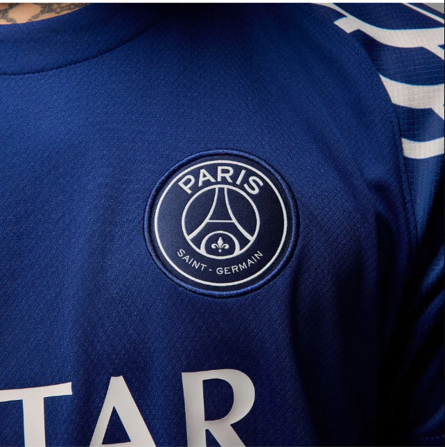 Maillot de football Homme PSG M NK DF JSY SS STAD 4TH Bleu